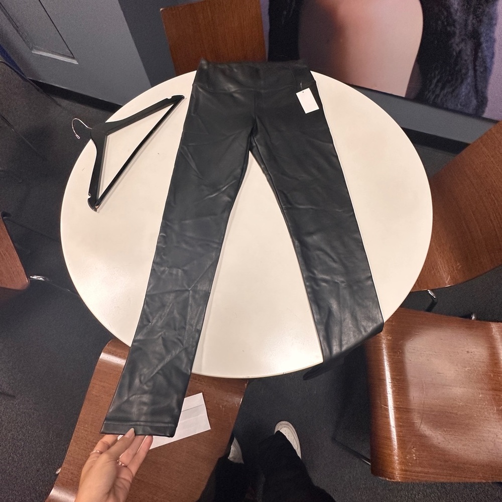 Black Faux leather leggings